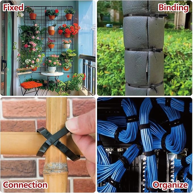 Zip Ties Heavy Duty 18 inch (500 Pack), Heavy Duty Cable Ties with 120 lb Tensile Strength for Outdoor Use, Black Wire Ties, Paloka