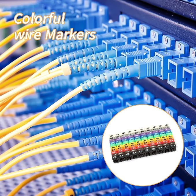 Generic Colorful Wire Number Tube Cable Marker Digital Number Label Tube (150PCS KCM-1.5MM 1.5 Square), Genericpo5i7zng8h-01