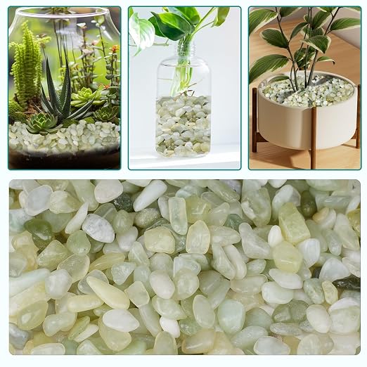 5 lbs Jade Pebbles for Indoor Plants, 1/5 Inch Succulent and Cactus Pebbles - Image 6