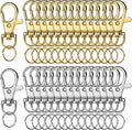 LEOBRO 60PCS Lobster Claw Clasps and Key Rings, Keychain Making kit, Keychains by LEOBRO