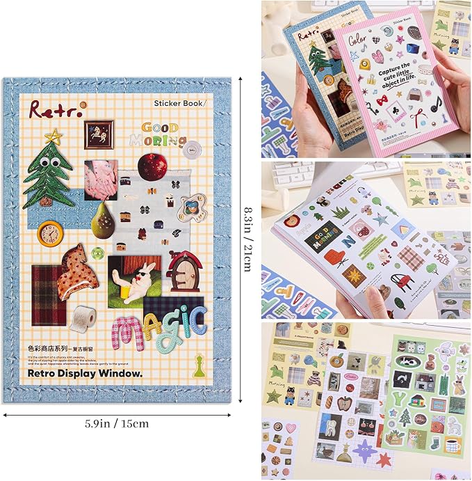 Girl's Korean Sticker Book, Food and Daily Life Theme - Image 3