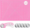 45mm Rotary Cutter and Mat Set, Fabric Cutter Wheel and 12x18 Inch Self Healing by AMASEWART