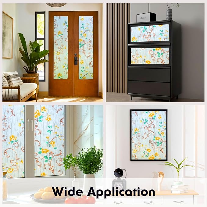 Volcanics Stained Glass Window Film, Frosted Glass Window Privacy Film - Image 6