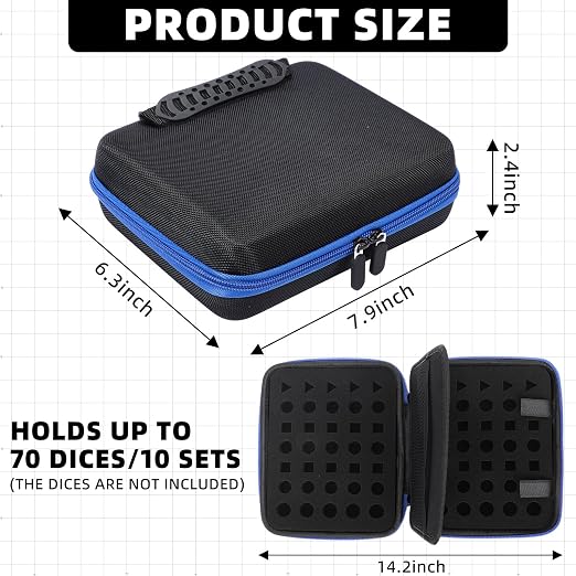 Aoriher 1 Pcs Dice Case with Removable Slotted Tray - Image 2