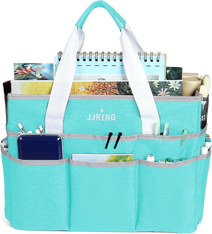 JJRING Craft Organizer Tote Bag, Large Art Storage Caddy - Image 4