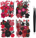 Nuanchu Black Red Dried Pressed Flowers by Nuanchu