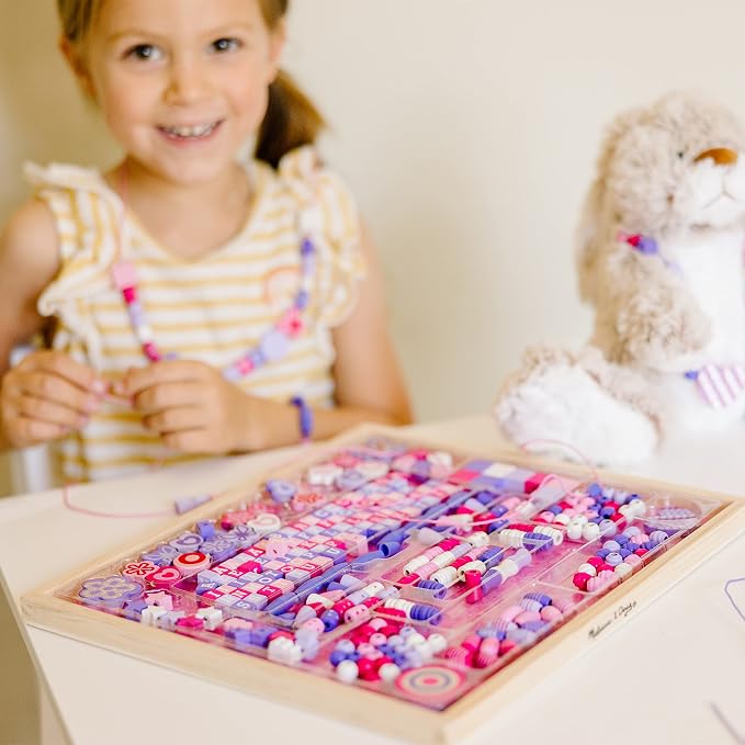 Melissa & Doug Created by Me! Sparkle & Shimmer Beads Wooden Bead Kit, 340+ - Image 9