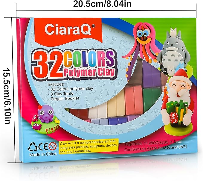 CiaraQ Polymer Clay Kit, Mini Modeling Clay Set | - Image 6