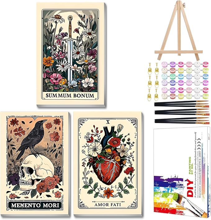 Mandun 3 Pack Tarot Paint by Numbers Kit by MANDUN