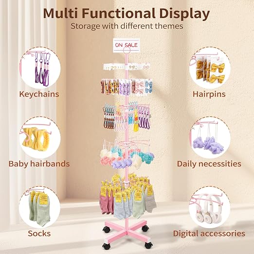 Flenpptly Retail Display Stand, 5-Tier Rotating Display Rack - Image 4
