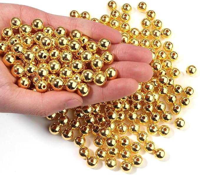 200pcs Gold 10mm Pearl Beads by chuyau