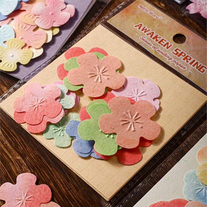 228 Sheets 3D Embossed Floral Scrapbook Paper, 3.1x3.1 Letterpress Textured - Image 7