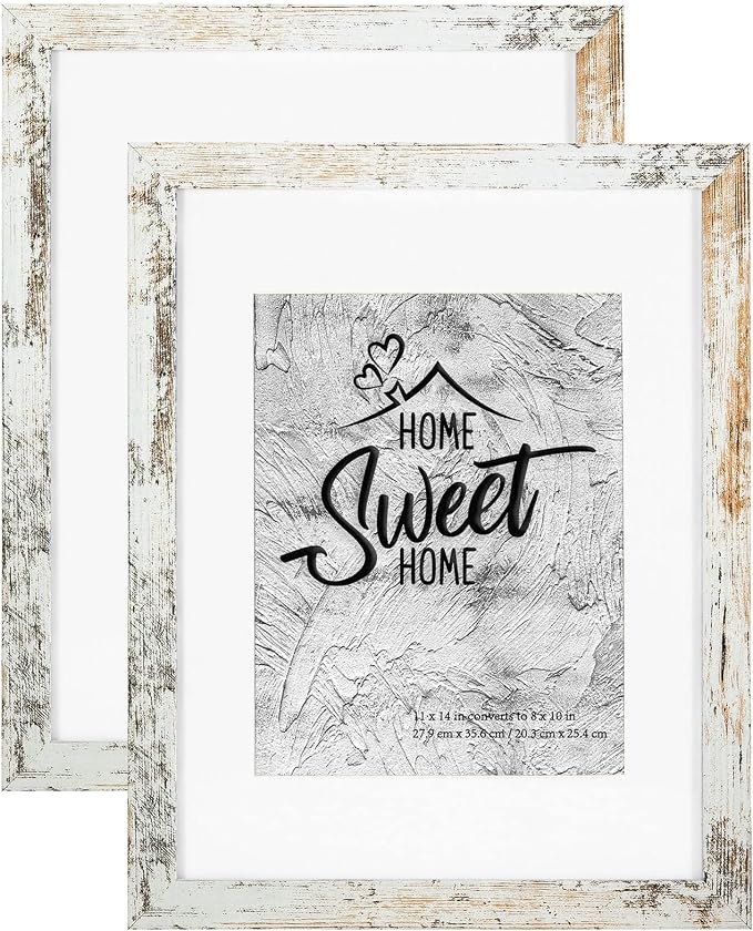 Califortree Rustic White 11x14 Picture Frame by Califortree