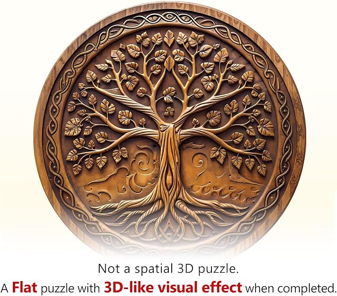 Tree of Time Puzzles Adults Gifts Wooden 200 Pieces 11.4 * 11.4in - Image 9