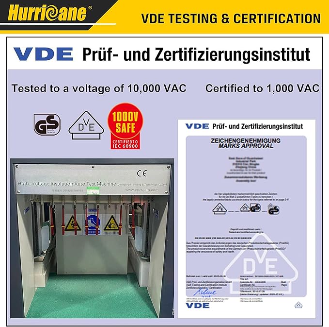 HURRICANE 1000V Insulated Screwdriver Set, 15pc All-in-1 Professional Insulated Electrician Screwdriver Set CR-V Magnetic Robertson Square Phillips Slotted Pozi Torx Insulated Electrician Tool Kit