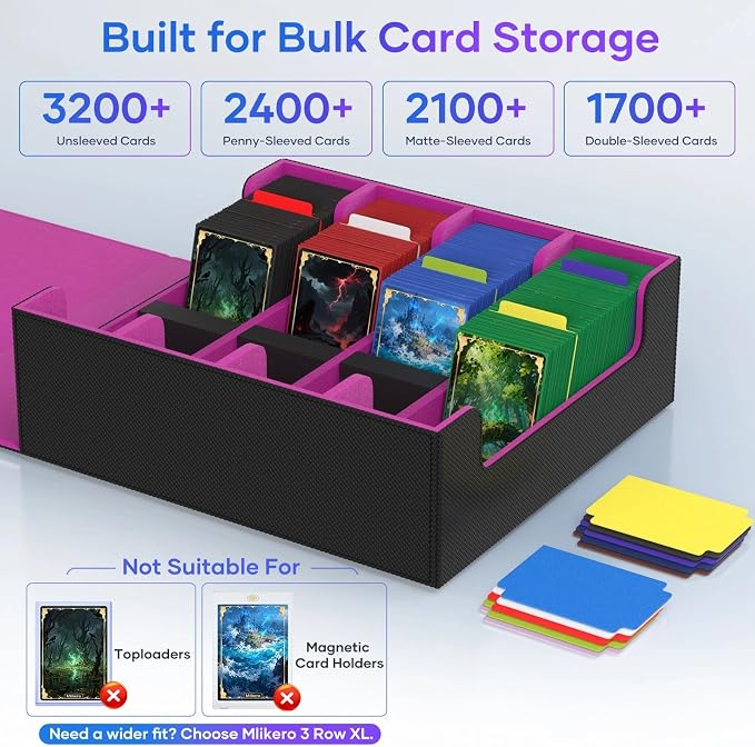 Mlikero Trading Card Storage Box, Bulk Card Storage - Image 3