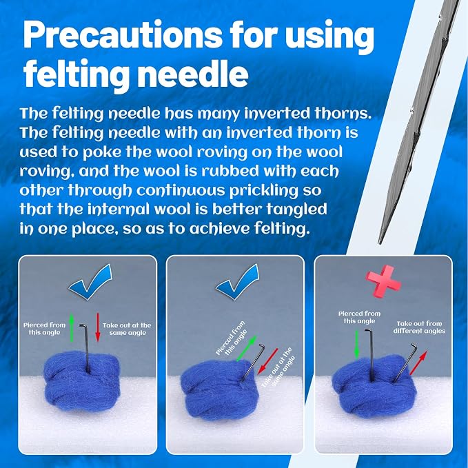 Felting Needles, 38Gauge Needle Felting Supplies, Needle Felting Starter Kit - Image 4