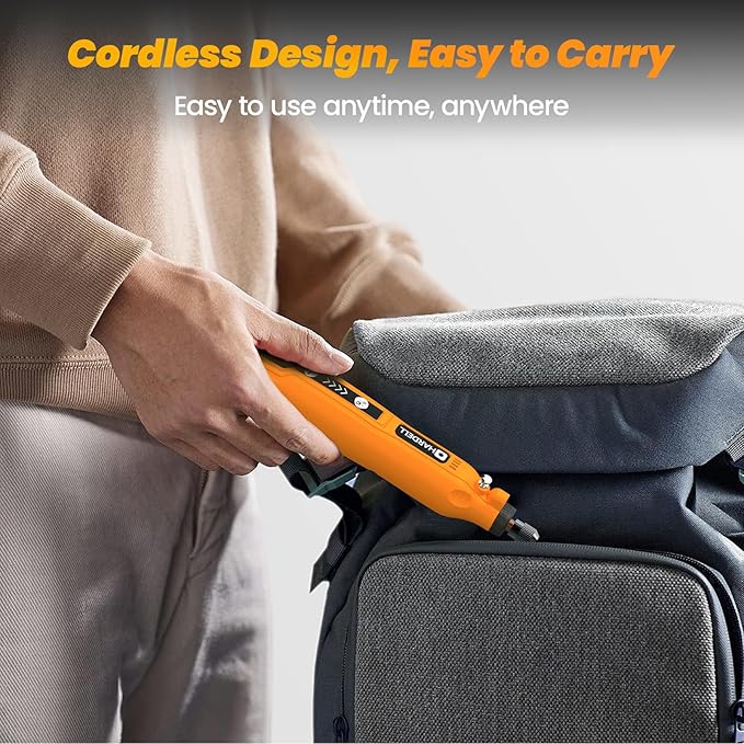 HARDELL Cordless Rotary Tool 3.7V 5-Speed Universal Chuck 71 Accessories | USB - Image 7