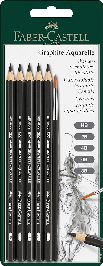 Faber-Castell Graphite Aquarelle 5 Grades Pencils by Faber-Castell