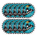 7-1/4 Inch Miter/Table Saw Blades 10pcs, 24 Teeth ATB TCT Fine Finish Wood Cutting Circular Saw Blade with 4/5 Inch Arbor