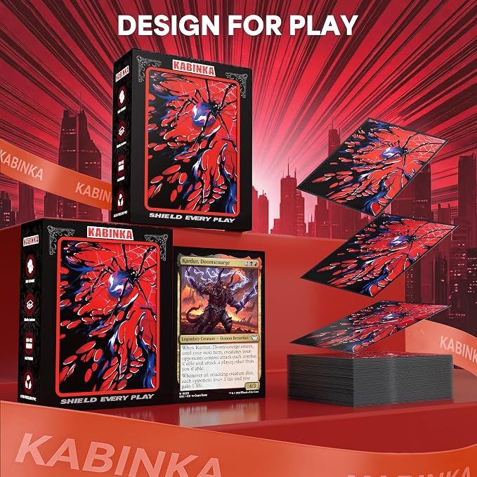 Kabinka MTG Card Sleeves -Spider 100 Standard Size Pack Clear Front & Matte - Image 7