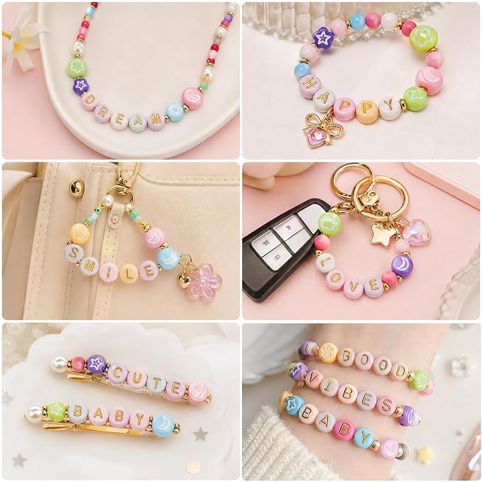 1500PCS Colourful Letter Beads and Mixed-Style Beads - Image 7