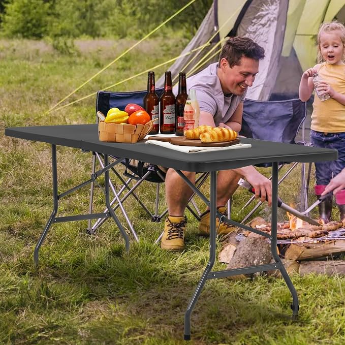FDW Folding Half Portable Foldable Table - Image 2