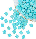 arricraft 100PCS Square Synthetic Turquoise Gemstone Flat Back Stone Cabochons by ARRICRAFT