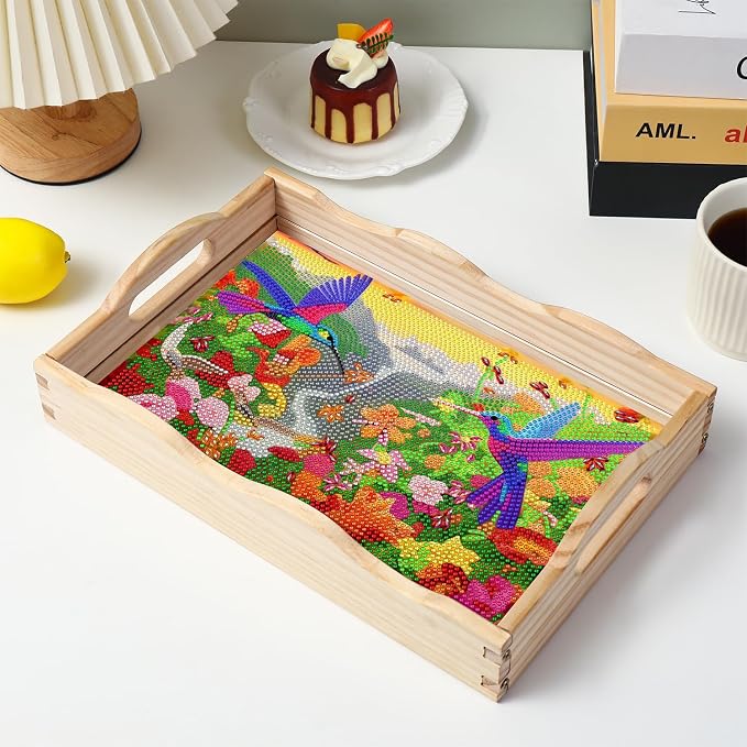 EWJRNSF Diamond Art Kits for Adults Wooden Serving Trays - Image 7