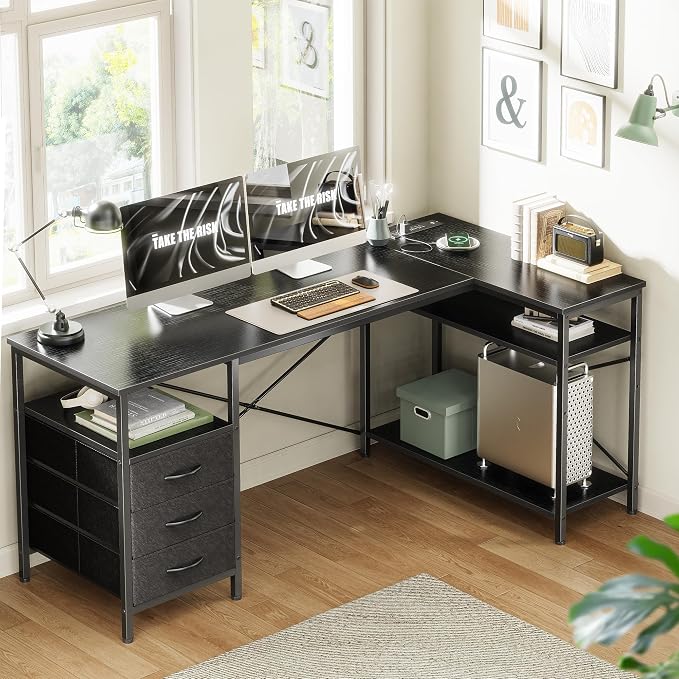 Huuger L Shaped Office Desk - Image 2
