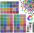 qiipii 3 Boxes 24 Color 3mm 4mm 5mm Crystal Resin Rhinestones by qiipii