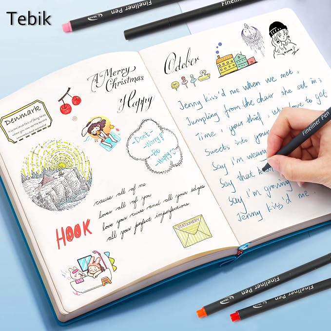 Tebik 45 Pack Planner Colored Pens, 40 Colors Pens - Image 6