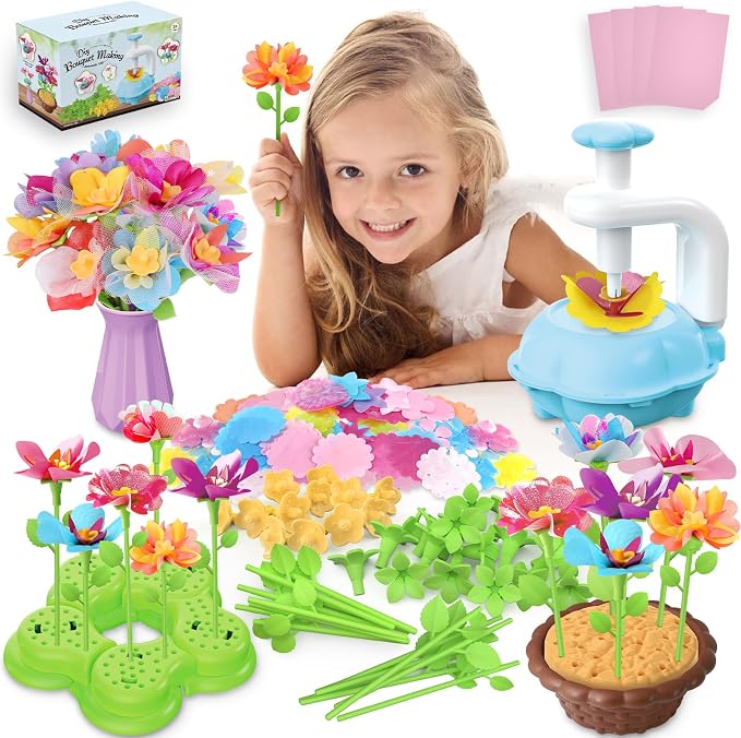 Kufanda Arts and Crafts for Kids 4-6, Toddler & Creative Fabric Flower Bouquets by Kufanda