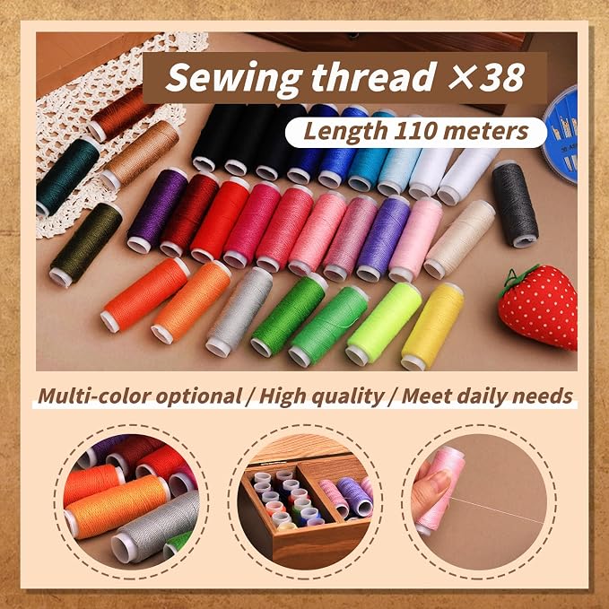 Basic Sewing Kit 196 Pcs Sewing Accessories and Supplies Sewing Repair Kits - Image 4