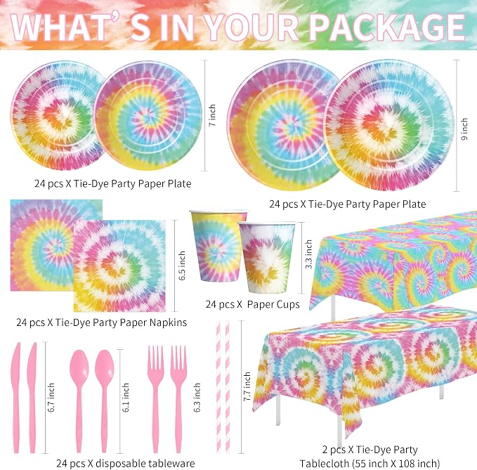 Tie Dye Party Decorations Girls - Image 2