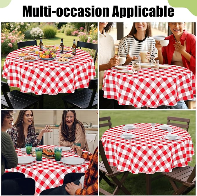 Smiry Oval Table Cloth, Waterproof Vinyl Tablecloth - Image 6