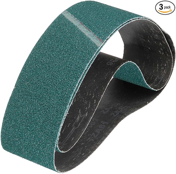 HARFINGTON 6 x 48 Inch Sanding Belts, 3 Pcs 36 Grit Zirconia Abrasive Belt Sander File Belt for Woodworking, Metal Polishing, Knife Sharpener