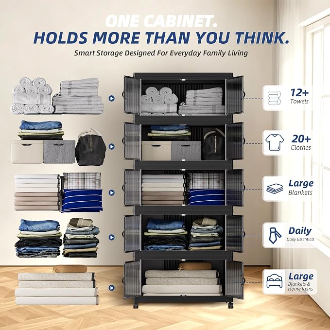 SAILUN 145Gal/580Qt Collapsible & Stackable Storage Bins - Image 4