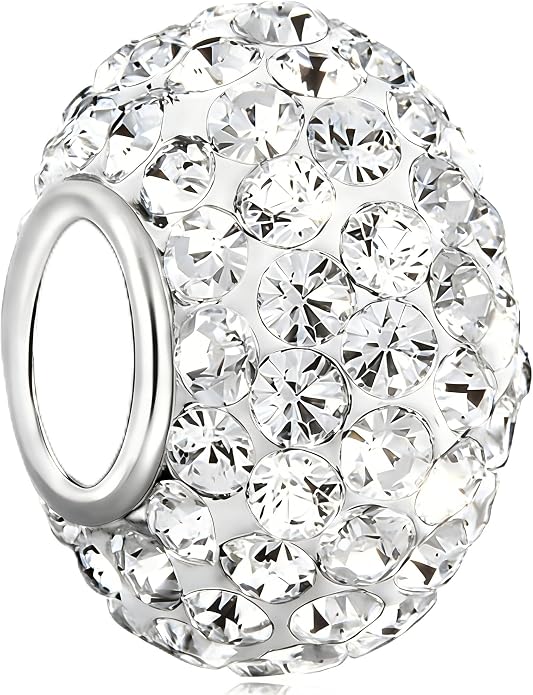 925 Sterling Silver Sparkle Simulated Birthstone Charms by Unknown