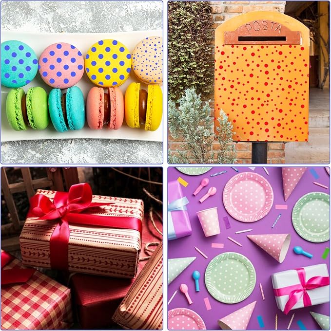 16 Pcs Circle Stencils for Drawing, Round Geometric Stencils Polka Dot Stencils - Image 6