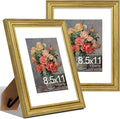Vittanly 8.5x11 Picture Frames Set of 2, Ornate Vintage Photo Frame by Vittanly