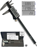 iGAGING EZCal Digital Caliper 0-8"/200 mm - IP54 Electronic Caliper with Extra-Large LCD Display - Quick & Accurate Measurements in Inch, Metric, & Fraction Modes - Includes Case, Manual, & Battery