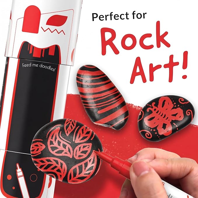 5 Acrylic Red Paint Pens - Image 3