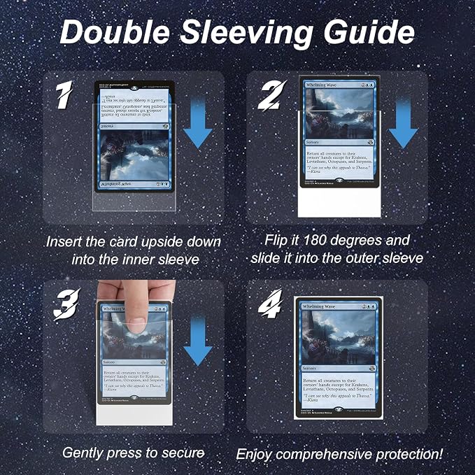 400 Pack Card Sleeves, 200 Matte White Trading Card Sleeve and 200 Inner - Image 4
