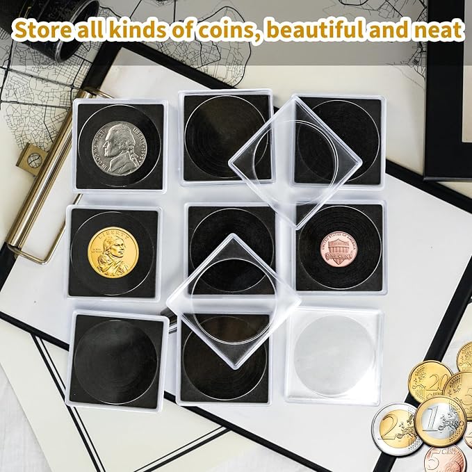40 Pcs Adjustable Acrylic Coin Holder, Coin Collection Cases - Image 6