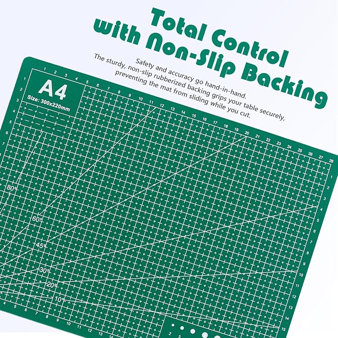 2 Packs Cutting Mats, A4 12'' x 9'' Double Sided Cutting Mat, Non-Slip 5 Layers - Image 6