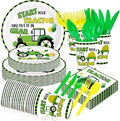 168 Pcs Tractor Farm Theme Party Decorations, Serves 24 | Start Your Tractor by Greencian