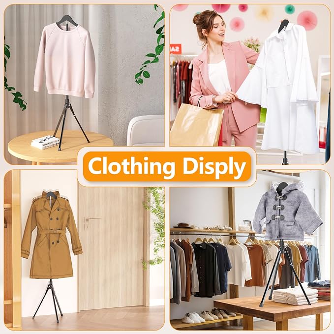 Adjustable Shirt Display Stand 32-63 Inch, Foldable Clothing Display Stand - Image 3