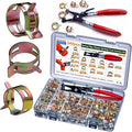 340pcs Spring Pipe Clamps, With Spring Pipe Clamp Tools, 12 Sizes 6-22mm Spring Hose Clamps, Used To Fix Hose Interfaces In Automotive, Marine, Gardening, Industrial Applications