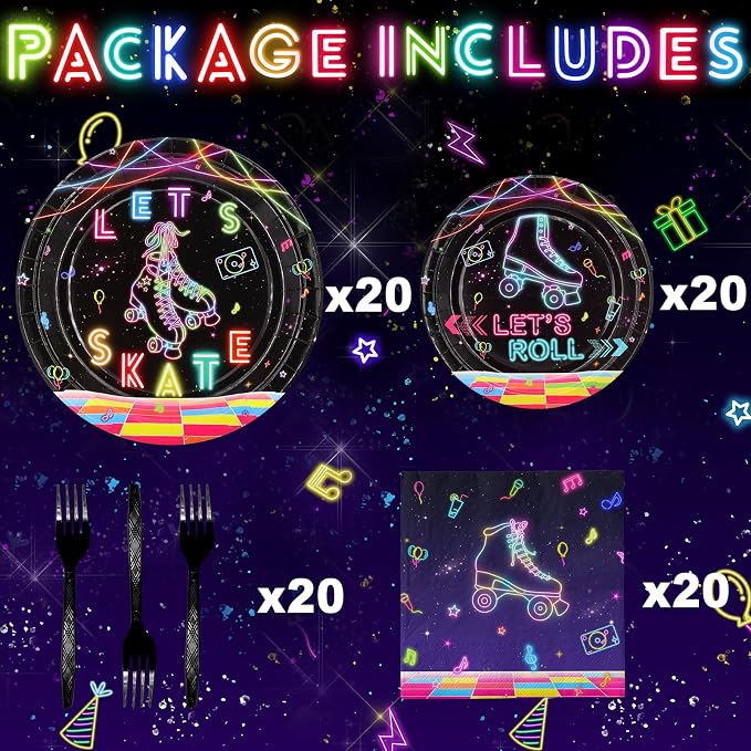 Roller Skating Party Decorations Set - Image 3